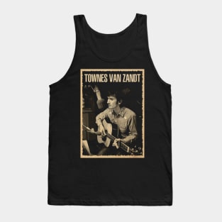 Folk Reverie Townes Van Zandt's Timeless Aura Tank Top